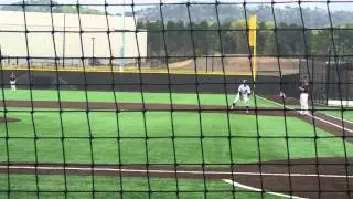 Brandon Keener -stealing 2nd, scoring. Lakepoint tournament 2016