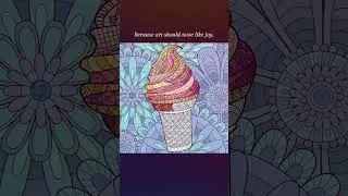 Coloring a Sweet & Whimsical Ice Cream Cone &ndash; Digital Art Time-lapse