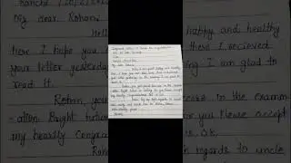 Letter to Friend //Congratulations friend for his success //✍️ letter to format// English shorts