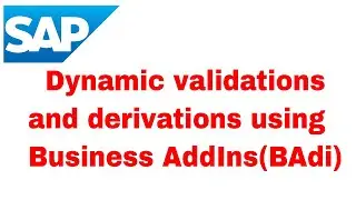 Dynamic Validations and derivations using badi