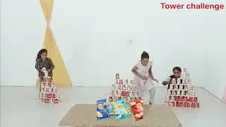 Cup tower race :कप टावर रेस :#challenge #pyramid #race 