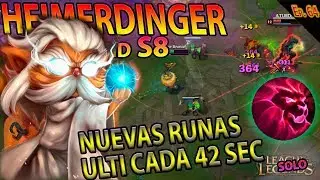 | HEIMERDINGER MID S8 | ULTI CADA 42 SEGUNDOS | NUEVAS RUNAS | CONTRA RYZE | GAMEPLAY ESPA&Ntilde;OL |