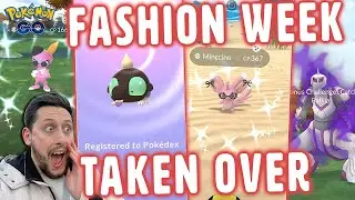 SHINY Costume Minccino CAUGHT! Shroodle Hatched & Shadow Palkia! Pokemon GO Fashion Week Taken Over!