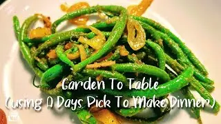 Garden to Table | Pick, Clean & Cook | Green Beans & Seasoned Herb Chicken