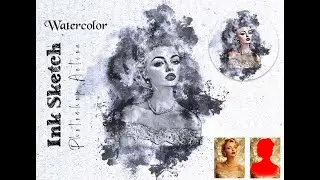 Watercolor Ink Sketch Photoshop Action