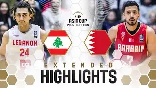 Lebanon 🇱🇧 v Bahrain 🇧🇭 | Extended Highlights | FIBA Asia Cup 2025 Qualifiers