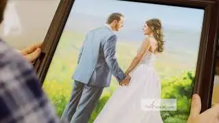 Hand-Painted Wedding Portraits from PaintYourLife
