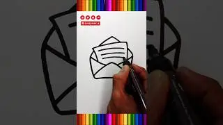 easy envelope drawing #trending #drawing #shorts