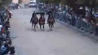 Silanus - Pariglie a cavallo - Sardegna agosto 2007