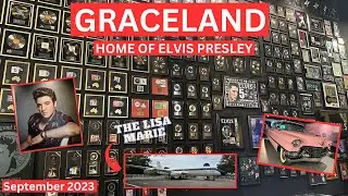 2023 GRACELAND: HOME OF ELVIS PRESLEY IN MEMPHIS, TENNESSEE FULL TOUR OF THE MANSION AND EXHIBITS.