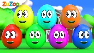 Learning Colors and Numbers Song | Colorful Eggs on the Farm | ZuZoo Nursery Rhymes & Kids Songs