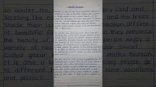 essay on winter season in english/#essaywriting #essay #handwriting