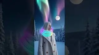The Northern Lights Chose Her 🌌✨ #aurora #aiart #nordicmagic #beyondreality #knitting