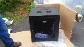 Tripp Lite SRW12US 12U Wall Mount Rack Enclosure unboxing by Intellibeam.com