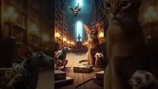 Steampunk Showdown: Cat vs. Mechanical Mouse! #pettension #funnyanimals