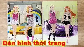 Dán hình thiết kế thời trang công chúa tập 1 - Sticker fashion princess - chị Chim Xinh