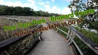 Biking Tree Tops Park Nature Trails - Broward County,FL