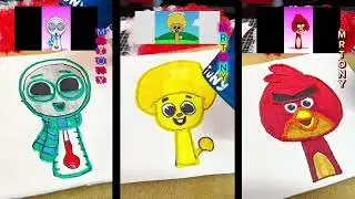 Sprunki X Mercury + Angry Bird + Myan Pinkfong с пухлыми ручками #sprunki #angrybirds #pinkfong