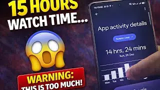 15Hours Watch Time ||Shocking 😮||Warning ⚠️||Stop Using||#ytvideos #smartphone #youth #stop #wasting