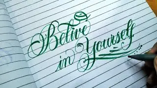 3 Words Motivational Quotes Writing in Cursive Calligraphy Stylish Word Writing