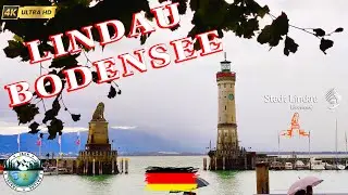 Short harbor walk LINDAU on Lake Constance | Bodensee [4K UHD] Germany