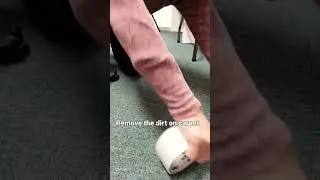 no vacuum do this to remove dirt and threads on carpet #customsewing #alteration #shortvideo