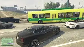 Harder then it looks-GTA 5 going across the whole map with popped tires-No commentary.
