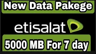 5000 MB Internet packages etisalat weekly internet package