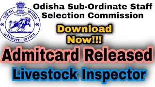 Livestock Inspector AdmitCard Released !! OSSSC || Mo Parikshya ||