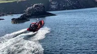 St Abbs independent lifeboat launch.