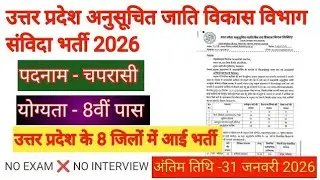 संविदा चपरासी एवं कम्प्यूटर आपरेटर भर्ती उत्तर प्रदेश #sewayojan #samvida #job #uttarpradesh #jobs