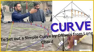 Setting out a Simple Circular Curve by Taking Offsets from the Long Chord: Practically performed