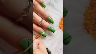 Green Nailart design 💅 #nailart #piubhol #shorts
