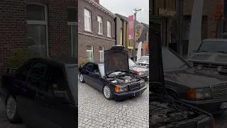 🇧🇪W201 OM606 TURBO ENGINE SWAP. #Belgium #Mercedesbenz #mercedesmafia #w201 #190d #amg #om606