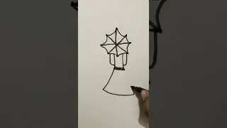 drawing of girl'with umbrella*#likeandsubscribe #creativity #subtomychannel #subtomychannel #like