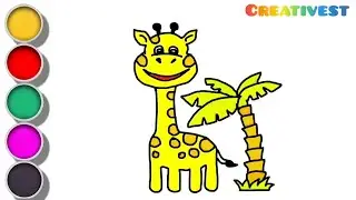 How To Draw Giraffe Drawing For Kids And Toddlers 