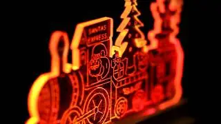 Acrylic Santa Express Train with Colour Change LED Lights
