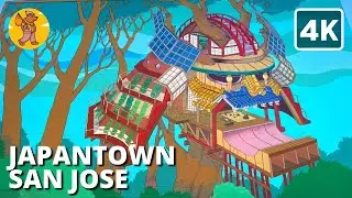 Japantown San Jose Walking Tour | {4k} 🔊 Binaural Sound
