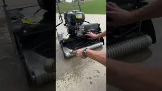 Backlapping my Reel Rollers Revolution 26 reel mower to keep it sharp 🔥 #reelmowing