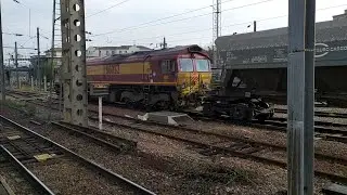 D&eacute;part d'un train de Fret &agrave; Mantes-la-Jolie vers Calais