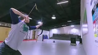 110 lbs Qinghai war bow. thumb release practice. 전투활 쏘기 연습.