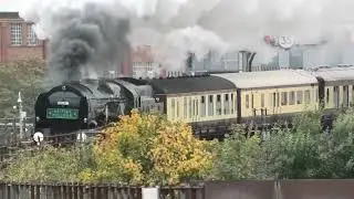 Rebuilt 'Merchant Navy' Class Pacific No  35028 'Clan Line' at Wandsworth Road, 10th October 2025