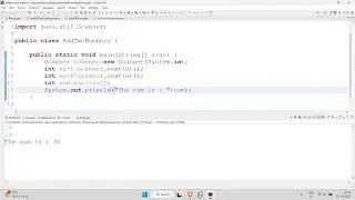 Addition of two numbers in java (With and without) user inputs 