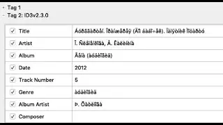 Конвертирование тэгов  mp3 файлов в юникод.( MP3 ID3 tag character encoding converter)