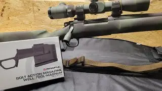 Installing the Magpul magazine conversion in a Remington 700 with original stock.