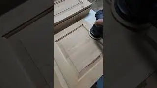 Sanding some custom cabinet doors. #custom #cabinet #sanding #sandingmachine #cabinetdoors