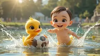Baby and Duck Play Together 💛 | Fun Nursery Rhyme for Kids