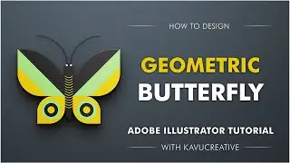Учебное пособие по Adobe Illustrator | Геометрический рисунок бабочки шаг за шагом
