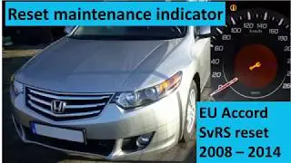 Honda Accord maintenance light reset SvRS