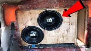 Tiny Car BIG Bass in This HUGE Subwoofer Box Build!